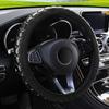 PU kožený potah na volant 37-38CM Průměr Krystalová korunka Potahy na volant Příslušenství interiéru auta