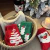 Christmas Tree Christmas Thick Thermal Socks X-mas Elk Santa Claus Thickened Floor Socks Mid-calf Sleeping Slipper Socks Winter