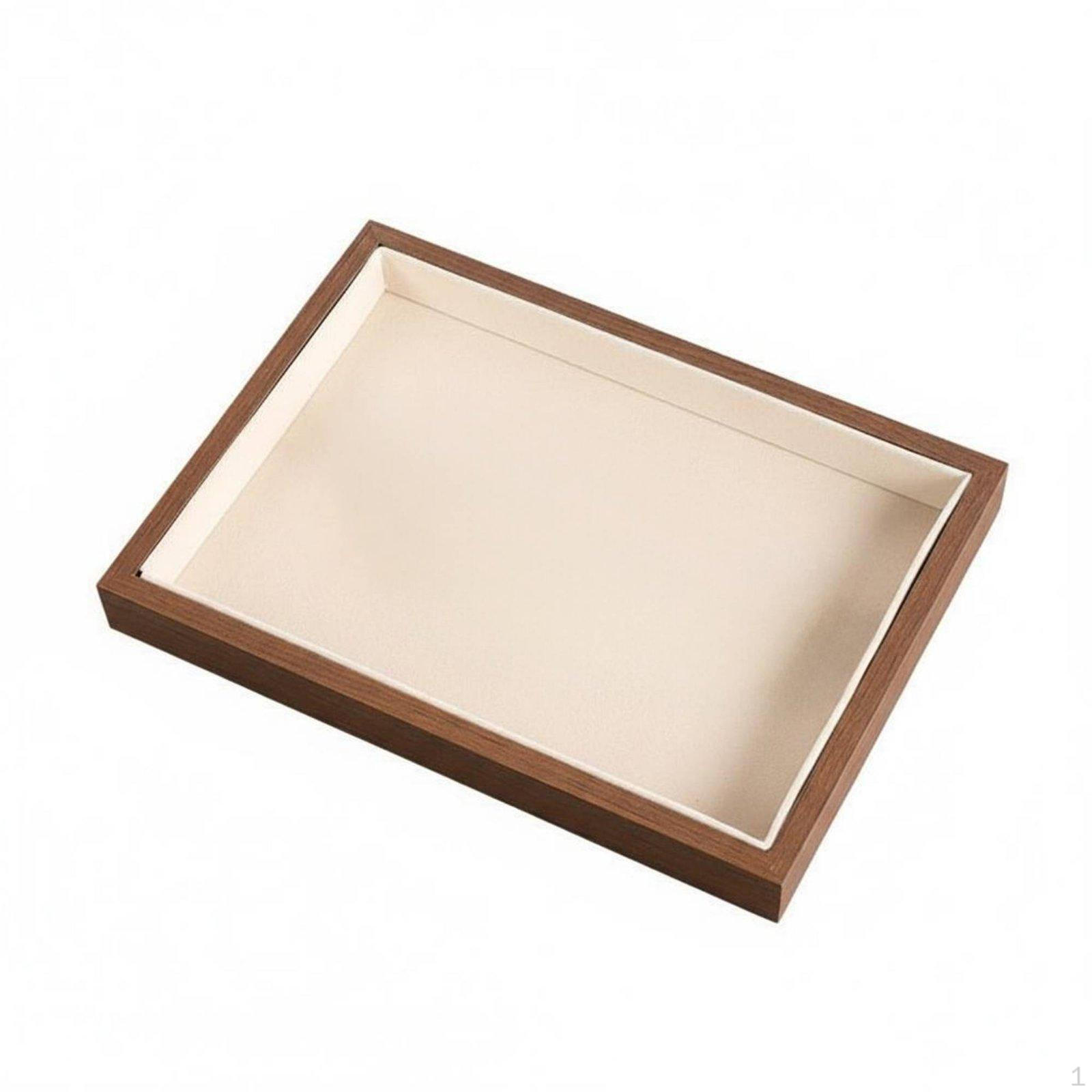 Walnut Jewelry Tray showcase wooden Display case Earring Organizer for Women, Dresser