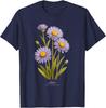 Aster Flower Scientific Name Vintage Illustration Flowers T-Shirt