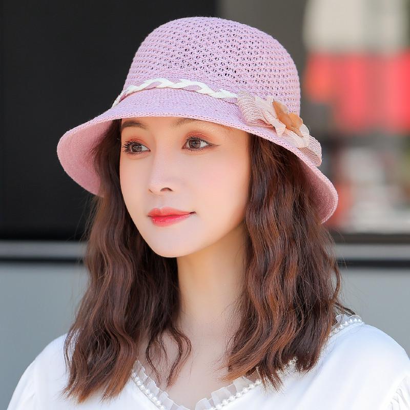 Women's Summer Hats Wide-Brimmed Foldable Sunhat Trendy Breathable New Bucket Hat