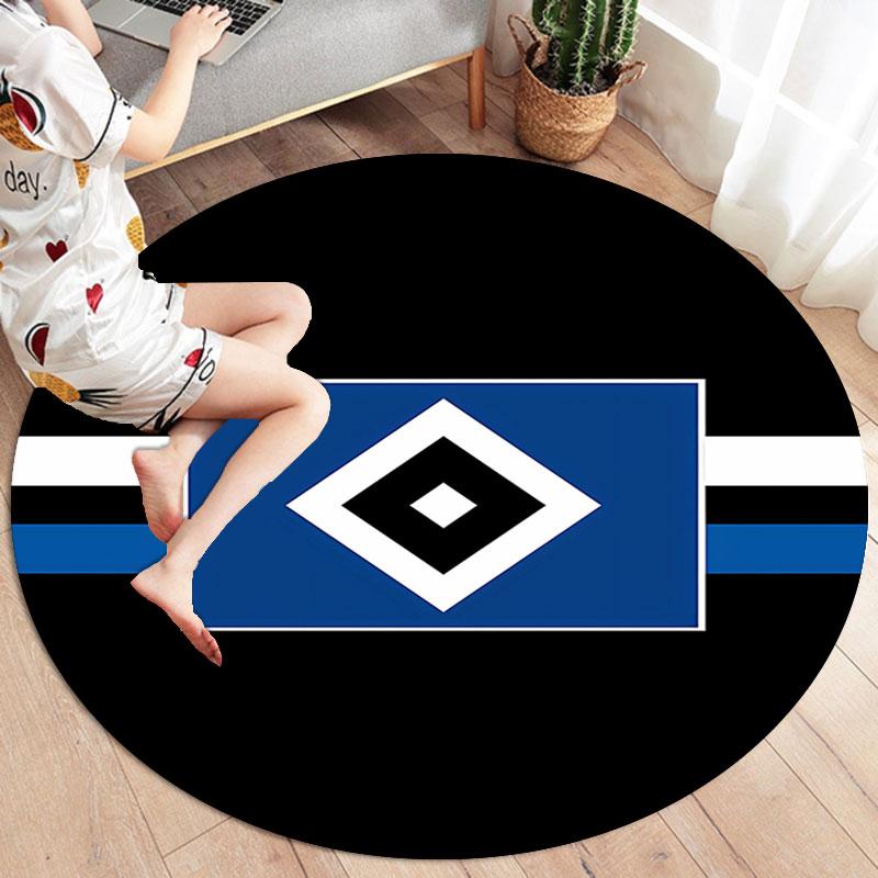 Hamburger Sportverein Round Area Rug,Carpet Rug for Living Room Bedroom Sofa Playroom Decor,Non-slip Floor Mat