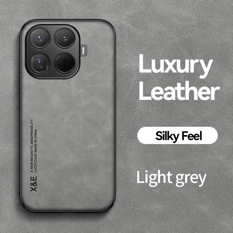 KEYSION Luxury Retro PU Leather Phone Case for Xiaomi 15T Pro Soft Silicone+PC Shockproof Phone Back Cover for Xiaomi 15T 15TPro