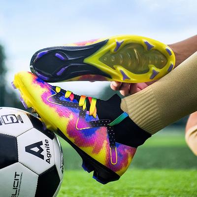 New Children's Football Shoes Men's High-top Students Broken Nails Long Nails Adult Breathable Training Shoes Women's Indoor