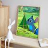 Disney Stitch camping diamond art painting kit 5D handmade diy diamond painting, home wall decoration