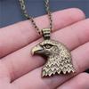 Eagles Gothic Skull Pendant Antique Bronze Metal Bridal Collar Necklace High Quality Statement Piece