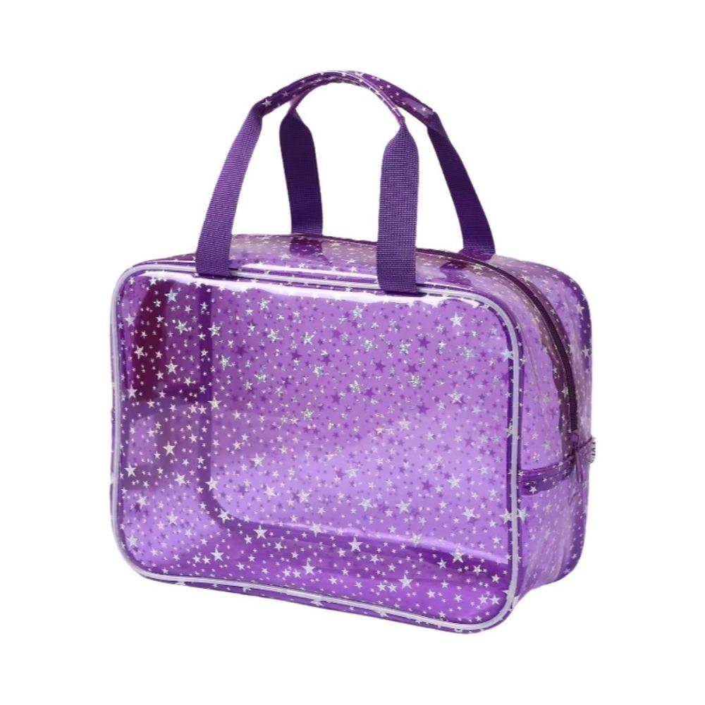 PVC Waterproof Transparent Makeup Bag Stars pattern Travel Beauty Organizer Daily Use