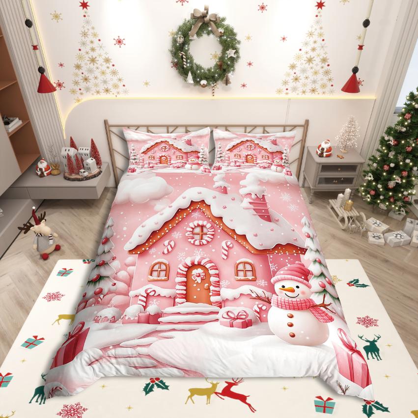 Comforter Homewish Merry Christmas Festival Xmas For Girls Bedding Sethappy New Year Decor