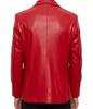 Lambskin Formal Stylish Fashion Soft Men Blazer Red Handmade Genuine Leather