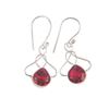 Pink Rubellite Gemstone 925 Sterling Silver Handmade Earrings 1.50" Gift For Mom EE-2-10