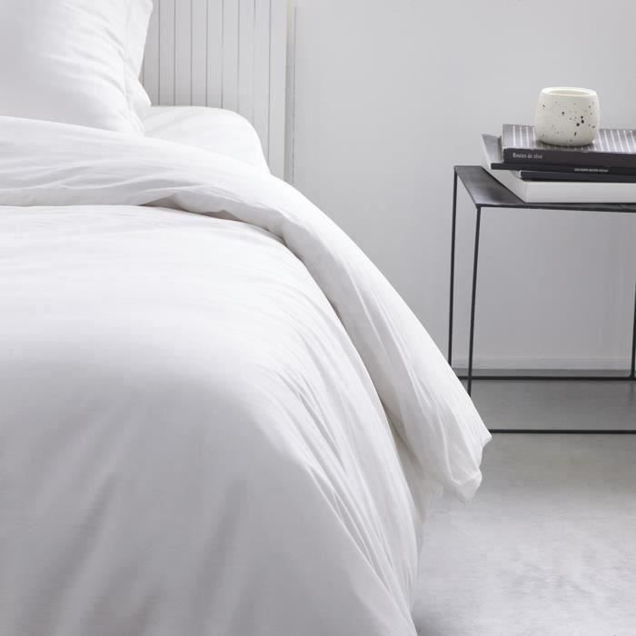 TODAY Essential Duvet Cover - 140 X 200 Cm - 1 Person - 100% Plain Cotton - Chalk