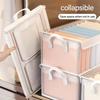 4PCS Large PVC Storage Box with Lid - Collapsible Dustproof Clothes and Pants Organizer - Perfect for Home and Dorm Room
