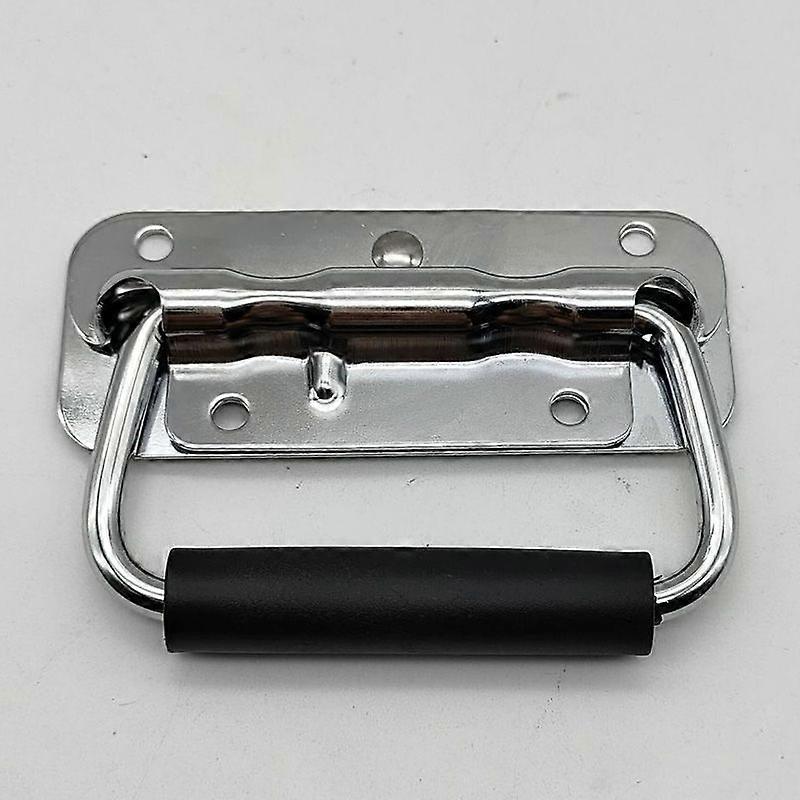 Spring Loaded Handle Stainless Steel Heavy Duty Handle for Toolbox Chest Case with Rubber Grip Surface Mounted
