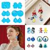 Christmas Silicone Mold Holographic Epoxy Resin Mold DIY Keychain Charm Mold