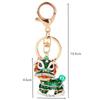 Chinese Cartoon Lion Dance Keychain Rhinestone Qilin Car Pendant Gift
