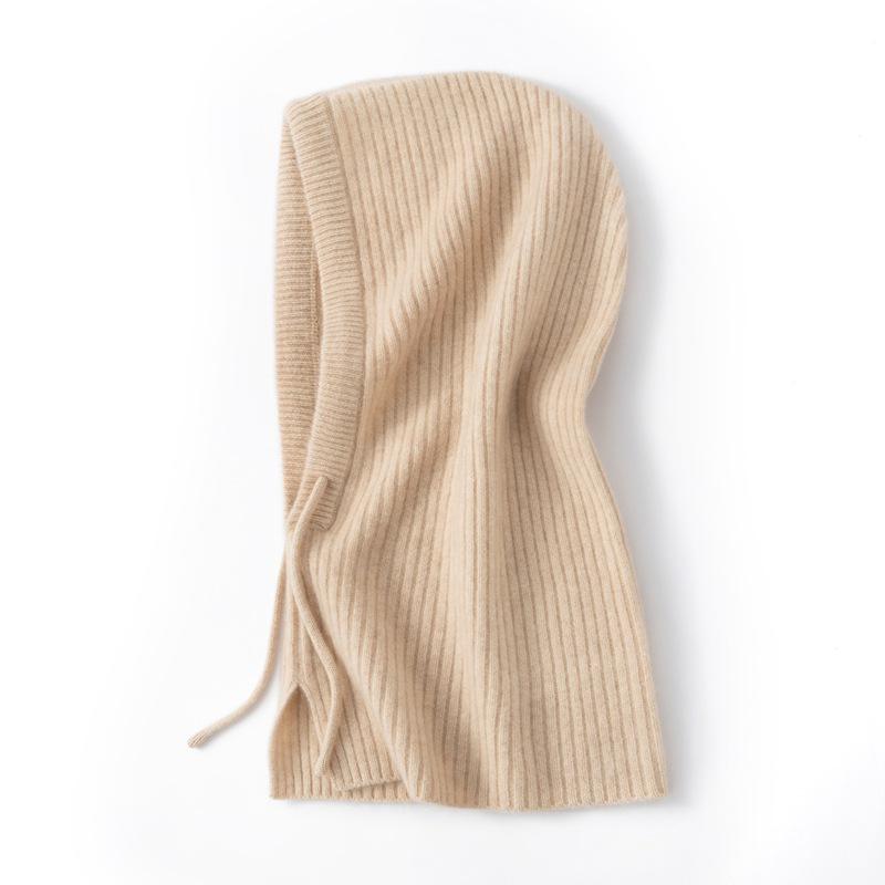 European & American Women's Winter Knitted Hooded Balaclava Beanie Scarf.