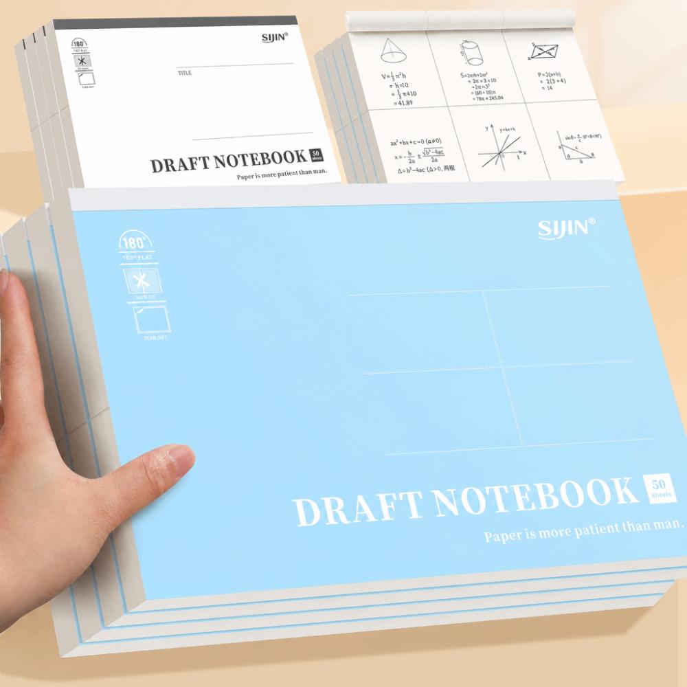 50 Sheets Flip-Up Draft Notebook 16K Note Paper Multi-purpose Draft Book Students