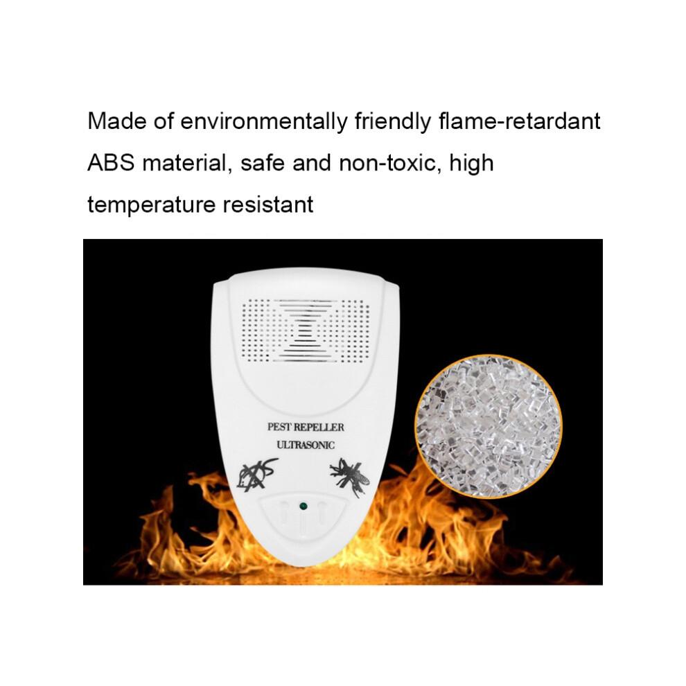 Répulsif électronique ultrasonique anti-rats, répulsif intelligent anti-insectes pour la maison, modèle : prise britannique (blanc)