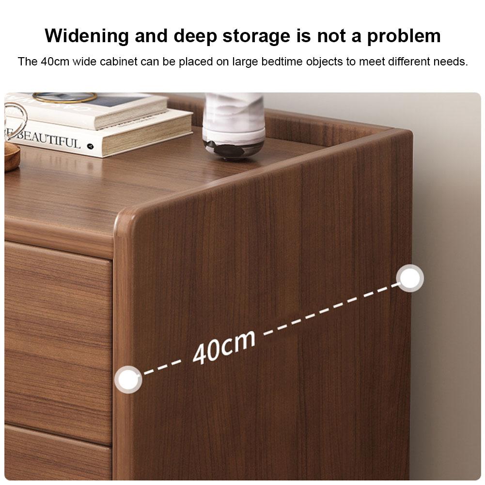Multifunctional Ultra-Narrow Bedside Table with Storage Drawers Modern Nightstand Easy Maintenance Small Cabinet for Home Bedroo