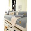 Lamb Plush Sofa Cushion Winter Warm Thickening Non-Slip Living Room Sofa Cover Cloth Universal Leather Sofa Recliner Cover