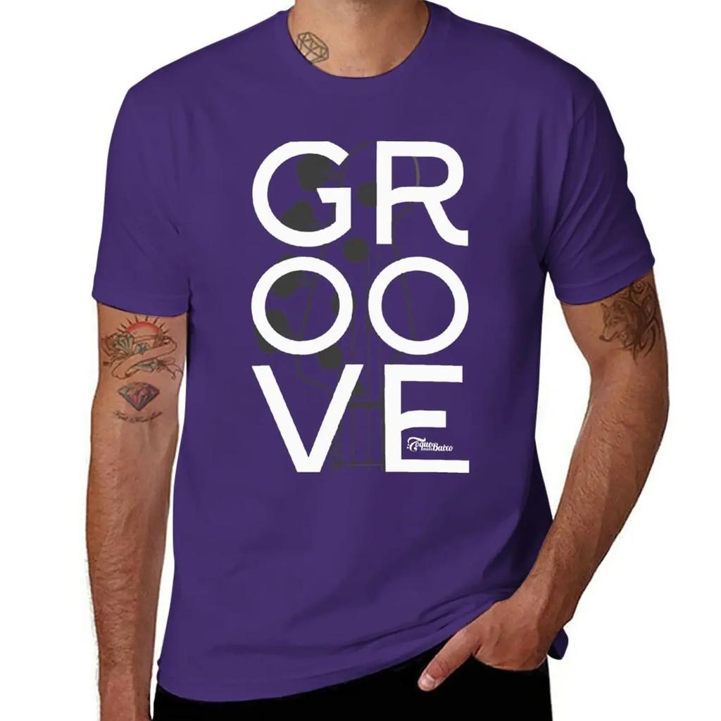 Groove To Bass Players T-Shirt Plain Aesthetic Clothing Mens Clothes