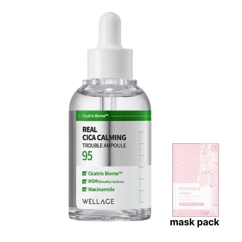 Wellage Real Cica Calming Trouble Ampoule 50ml 50ml