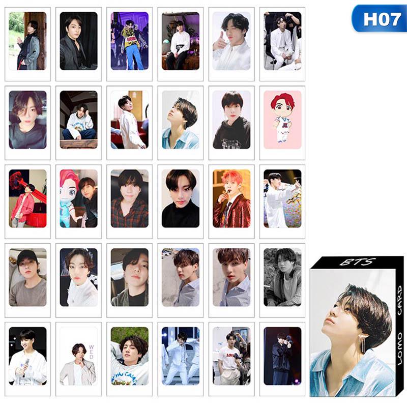 Pocztówka BTS Karta LOMO 30 sztuk w pudełku Plakaty Zestaw pocztówek pamięciowych Kartki z życzeniami Pocztówki prezentowe