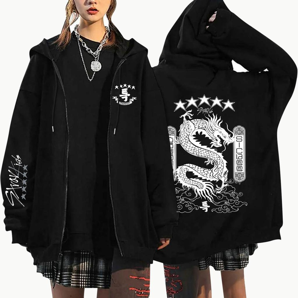 Women's Zip Up Hoodies Teen Girls Letter Printing Sweatshirt Clothing Casual Drawstring Jacket With Pockets