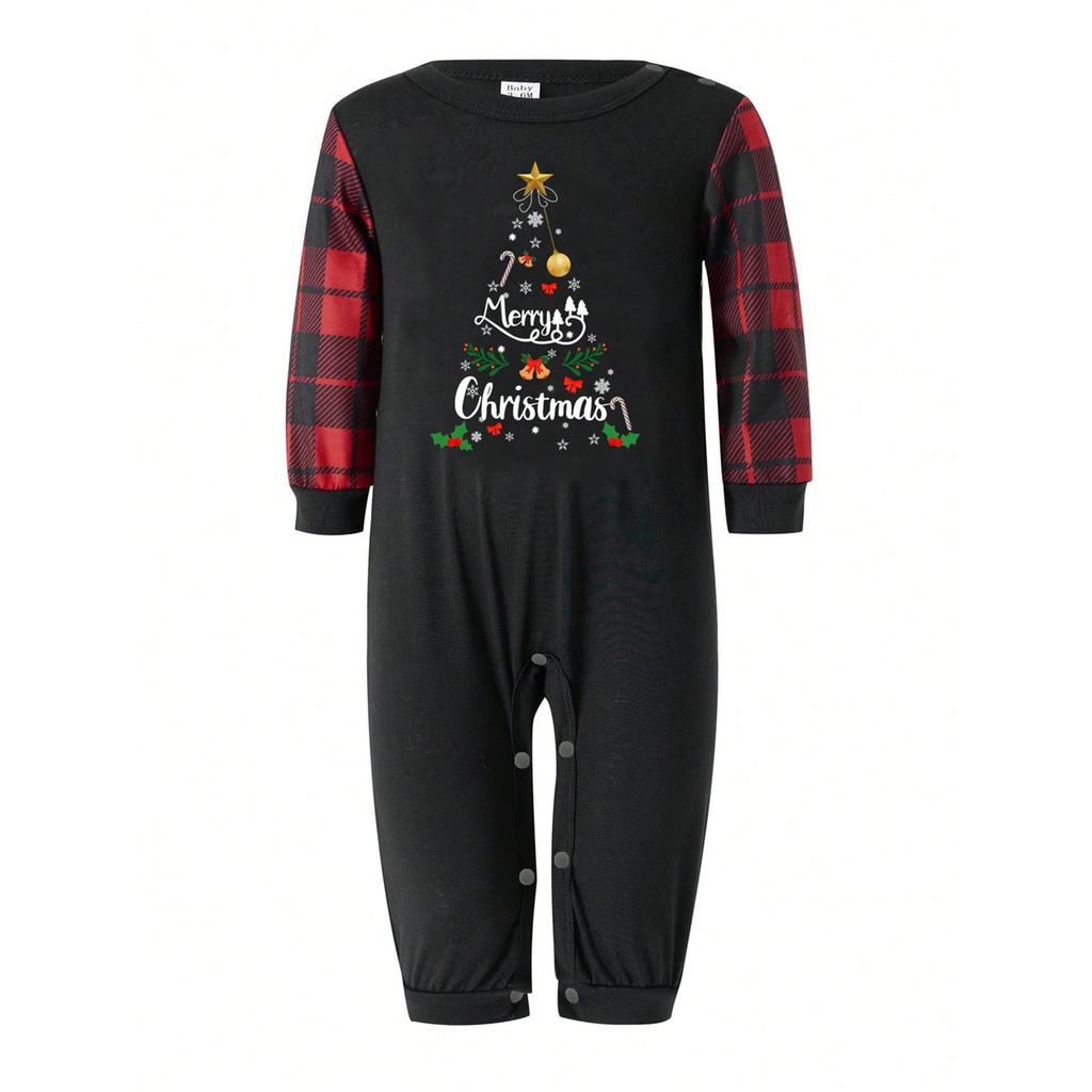 Christmas Print Cute Family Set Pajamas, Home Clothes, Family Set Long Sleeve Top Pants Set