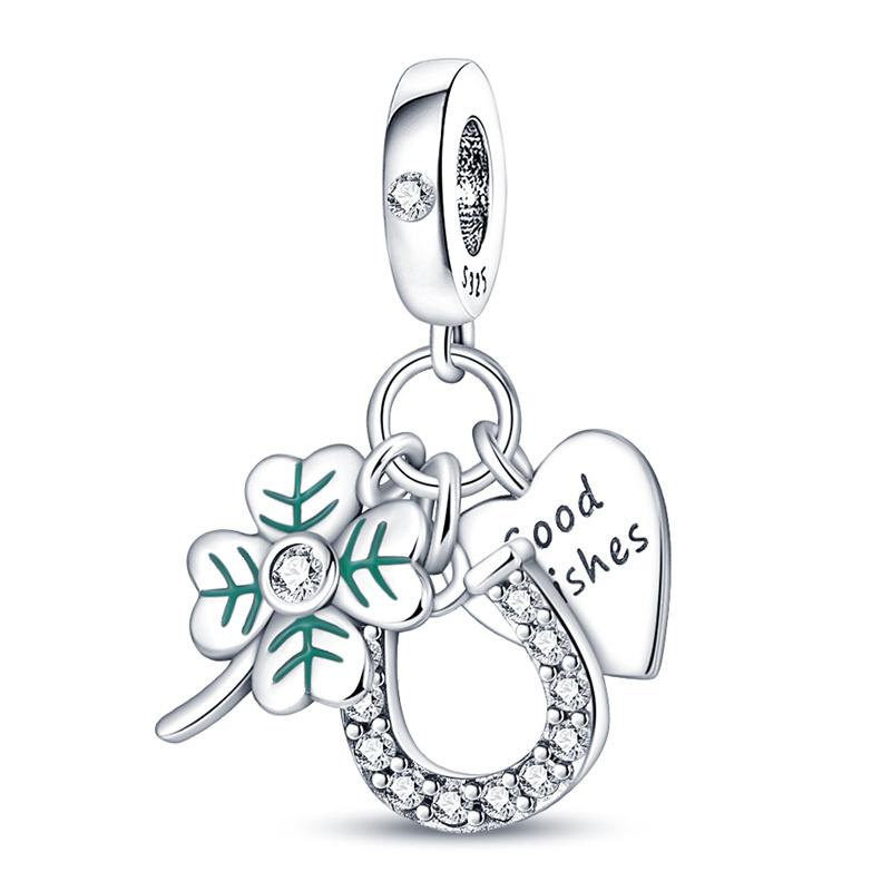925 Silver Sunflower Butterfly Flower Heart Charm for 3mm DIY Bracelet, Beautifully Beaded DIY Fashion Maker Gifts