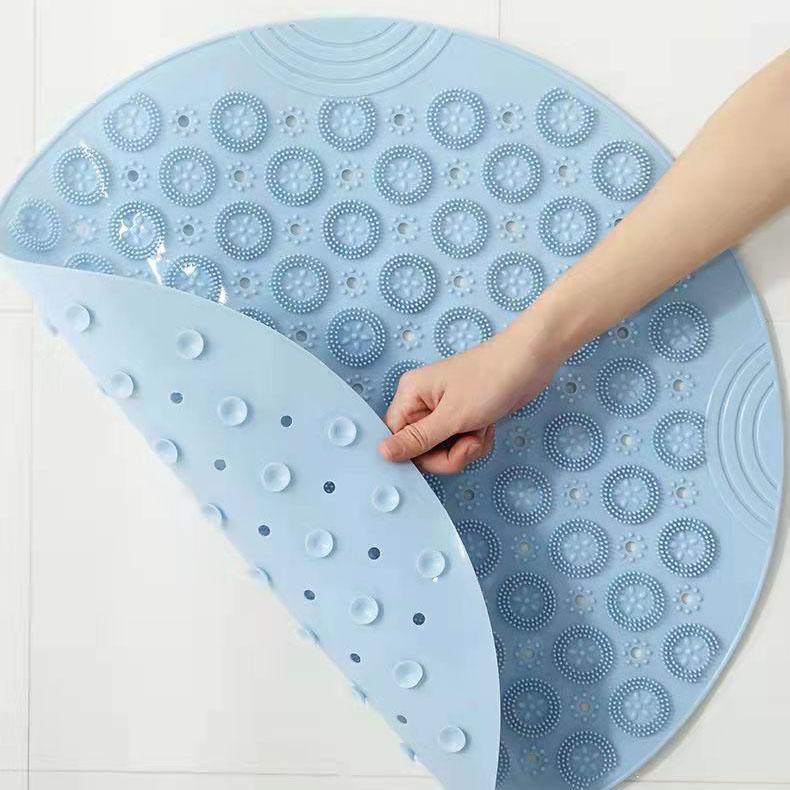 WTEMPO Runde rutschfeste Duschmatte für Badezimmer, Badematte, Heim-WC, Saugnapfmatte, Anti-Fall-Massage-Fußpolster