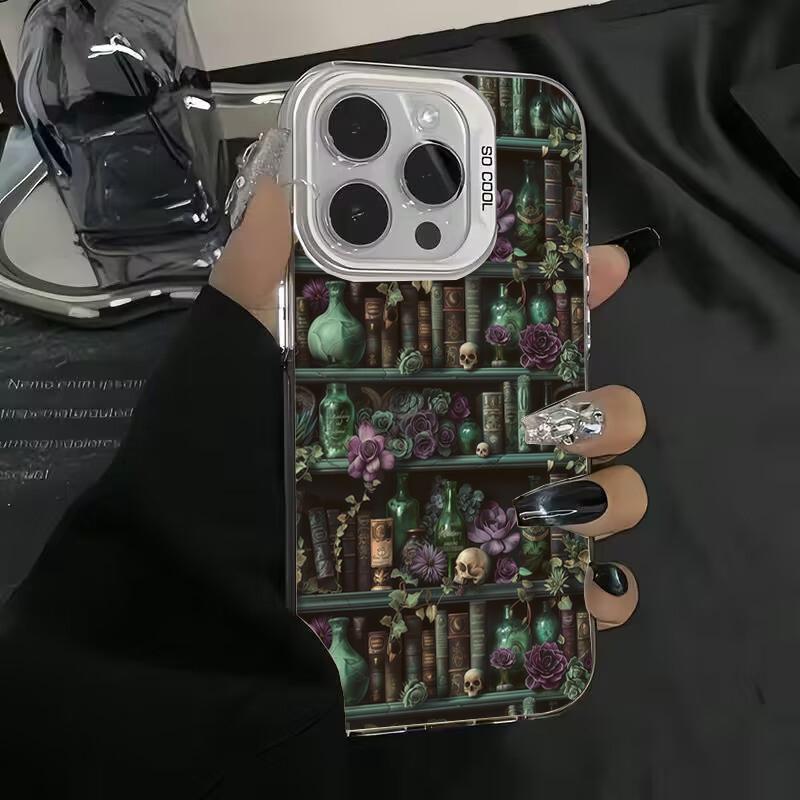 Kreativní knihovna Elektroplátovaný IMD pouzdro pro Samsung Galaxy A06 A16 A23 A26 A34 A36 A55 A56 S25 S24 S23 S22 Ultra Plus FE Kryt