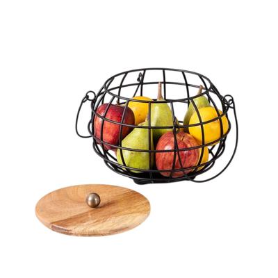 Cesta para frutas, Soporte de cocina para cesta de frutas (Negro),  Nestroots