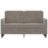 2 Seater Sofa Light Gray 120 Cm Velvet