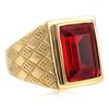 2026 European and American Fashion Square Diamond Ring Agate Rhombus Ring Domineering Retro Ring