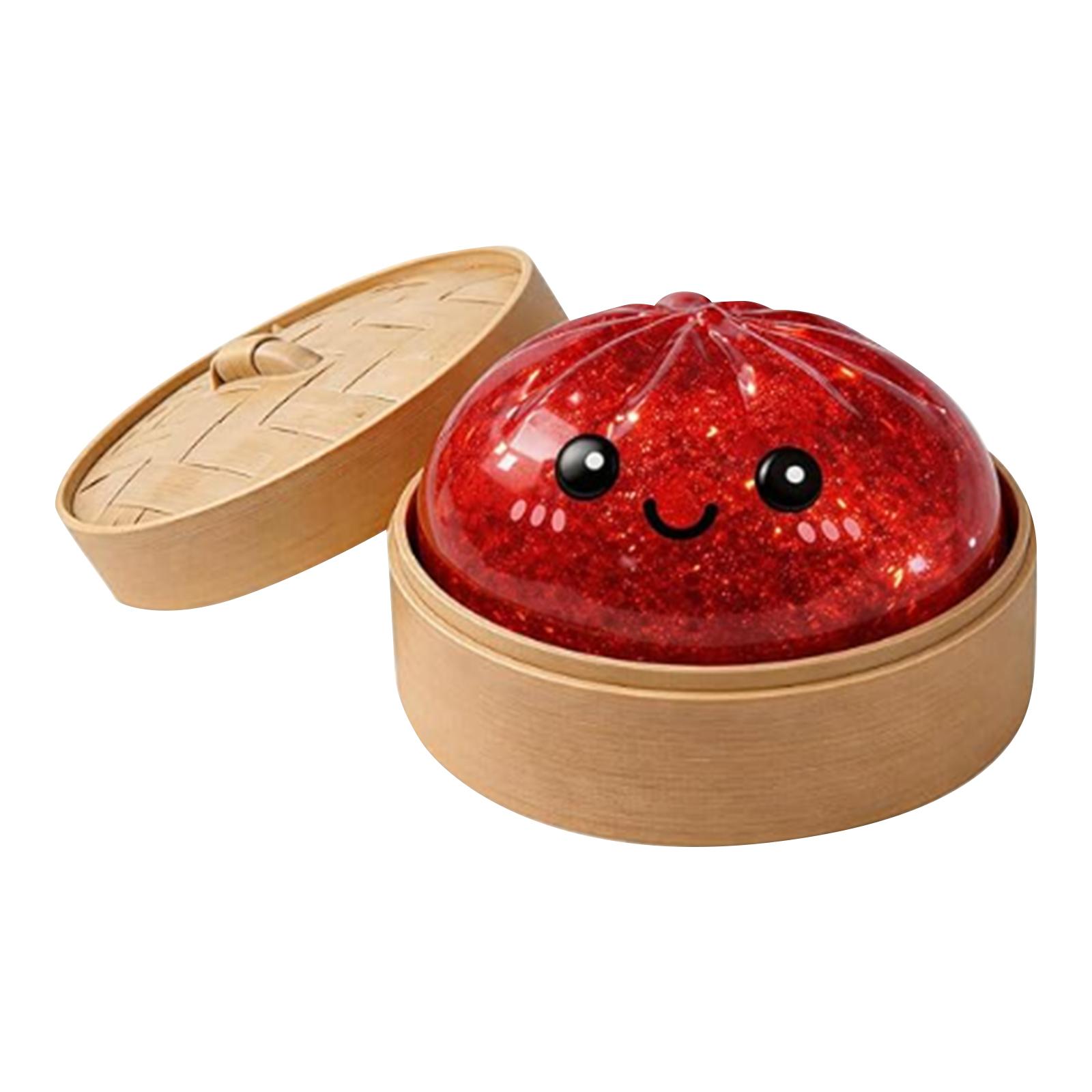 

Realistic Giant Steamed Bun, A Toy With A Steamer, A Slow- Dough Ball Designed For Stress Relief.Glitter Dumpling 10ml One Size червоний