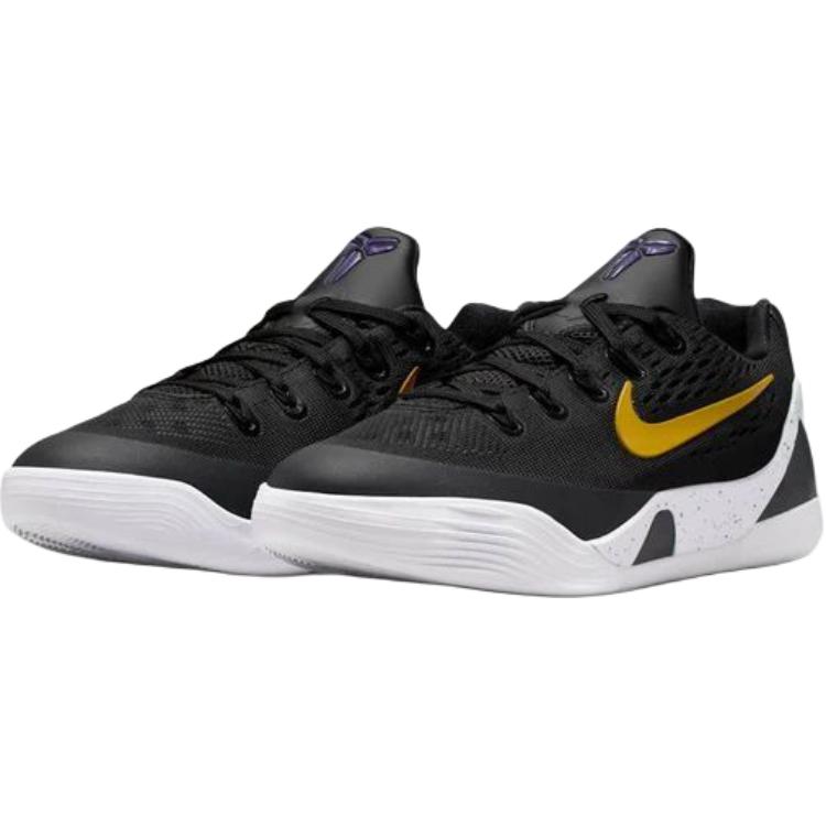 Nike Adidași Kobe 9 EM GS Lakers Away pentru Copii Negru Auriu Universitar Alb FV3607-003