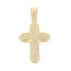 Men Hip Hop Cuban Chain Alloy Necklace Trendy Rap Style Full Diamond Wrapped Cross Pendant Street Fashion Accessories