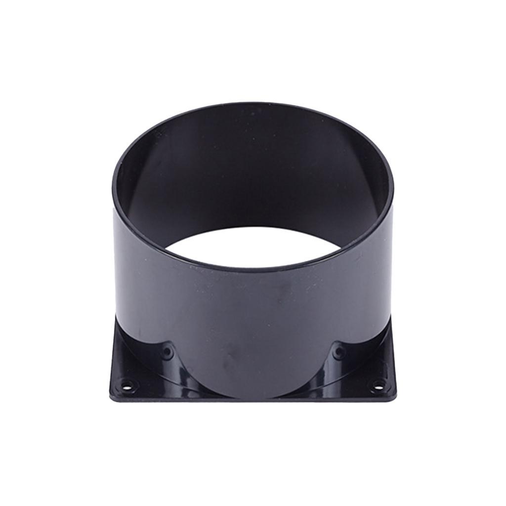 Air Vent Duct lange Straight Flange Connector Ventilation Pipe Connector Black