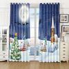 2024 Christmas Curtains for Living Room Sunshade Curtains for The Bedroom Aesthetic Decoration Snowflake Drapes Para La Sala