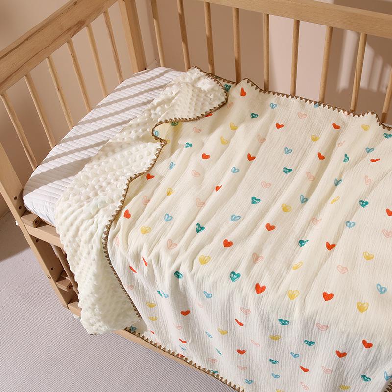 Bean Blanket: Pure Cotton Soft Gauze Baby Towel & Swaddle Quilt for Newborns and Children - Spring/Summer.