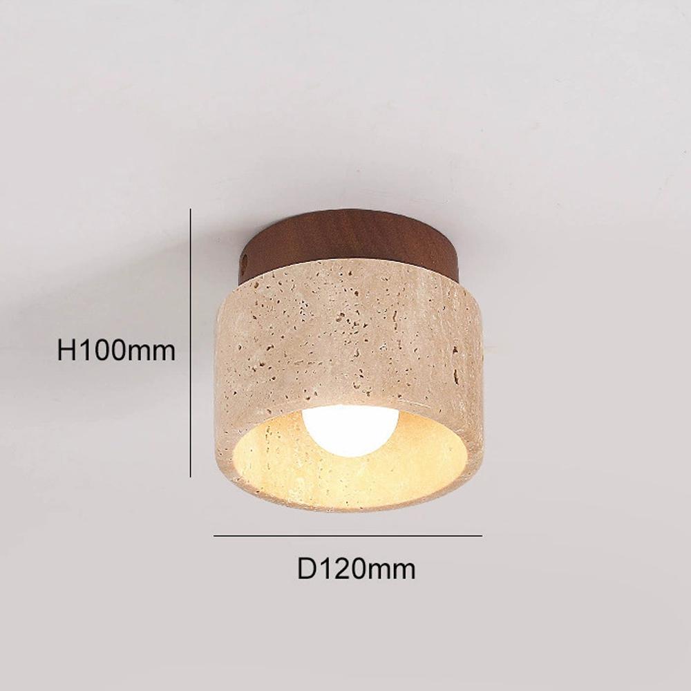 Modern Style Wabi Sabi Pendant Lamp New Yellow Travertine LED Lamp for Bedroom Lobby Restaurant Hotel Aisle Corridor