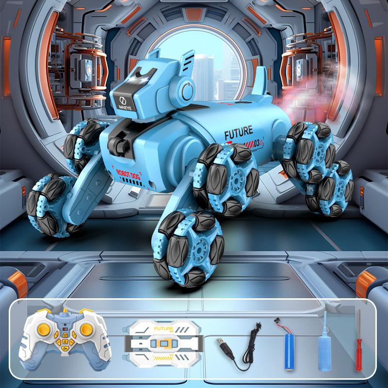 Remote Control Robot Dog Toy for Kids 2.4Ghz 8WD Gesture Sensing Stunt Rc Cars with Music & Light,Children Birthday and Xmas Gift for Kids