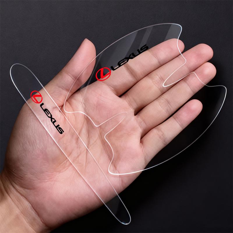 8Pcs Car Door Bowl Handle Protective Sticker Anti-collision Strip For Lexus F SPORT ES RX NX LS UX LM LX GX LC RZ IS CT GS RC HS