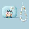 Dopamine Cat AirPods 3 Case with Blue Bear Claw Lanyard