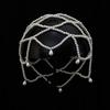 Handmade Bohemian Bridal Headpiece With Pearl Drop Beads Mesh Hair Accessory Wedding Party Fashion Show