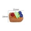 Hot Sale New 3d Artificial Mousse Crepe Cake Design Miniature Dessert Resin Charms for Keyring Bag Shoes