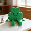 Doll Ornament Multi-Joint Movable Poseable Doll Figure Lucky Design Clover-Shaped Desktop Decoration