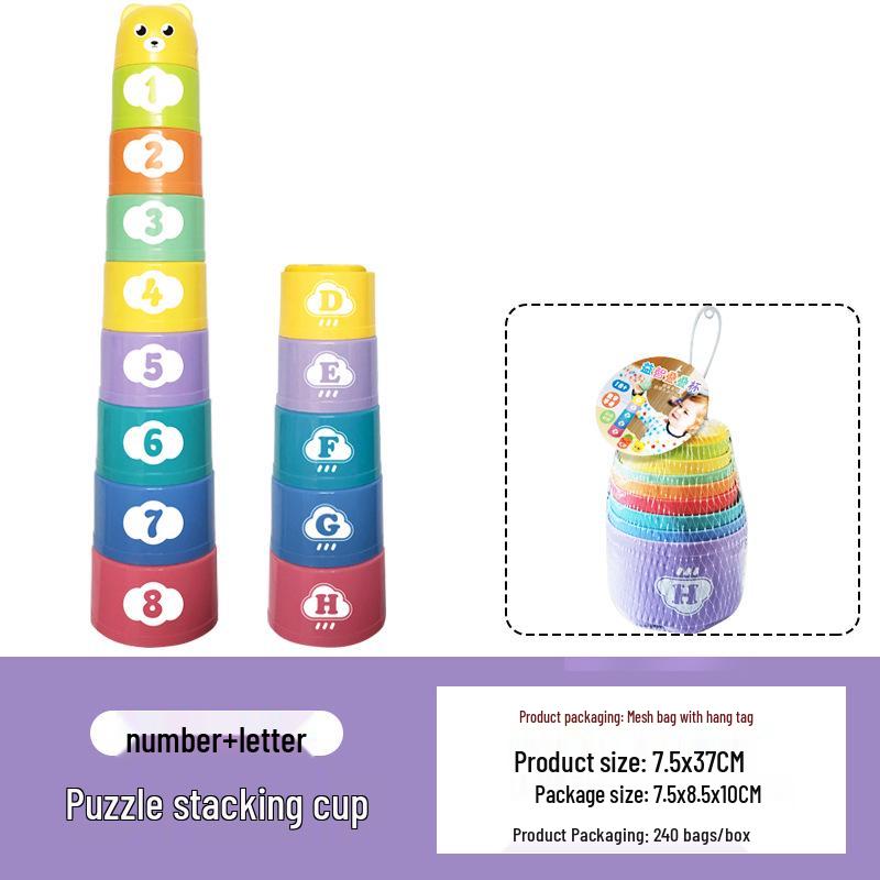 

Children s Colorful Stacking Cups - Educational Baby Toys for Color Recognition & Brain Training