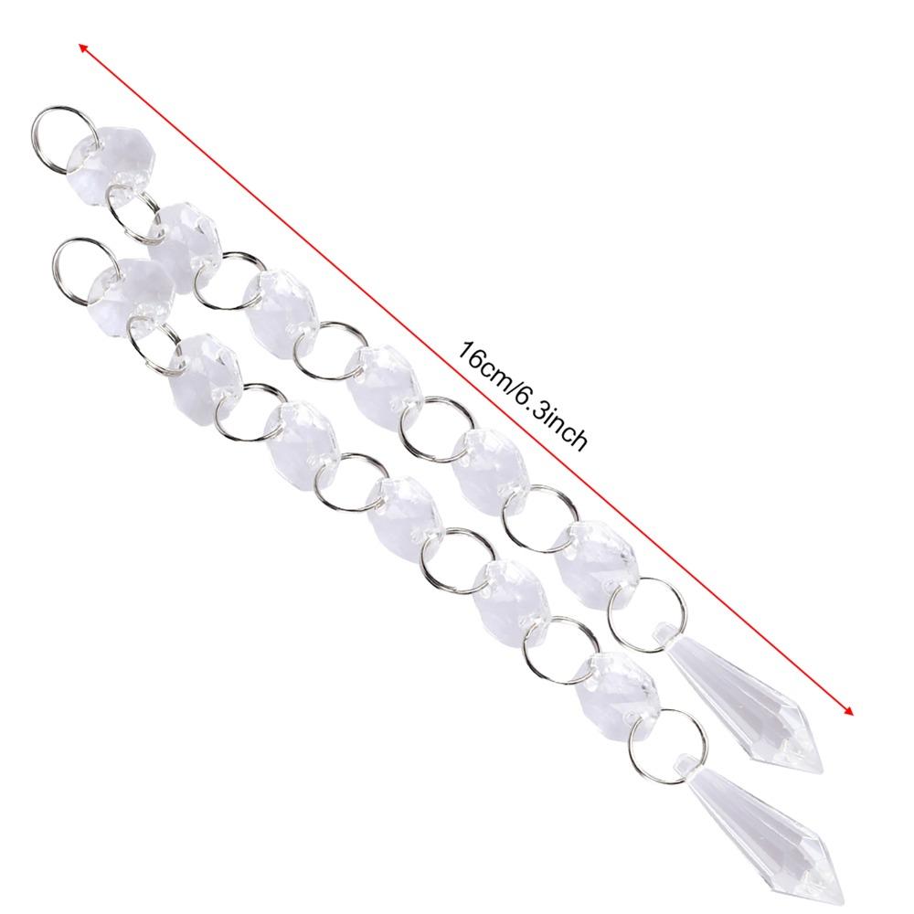 30pca Transparent Clear Crystal Strands DIY Craft Acrylic Hanging Crystals  Home Decoration